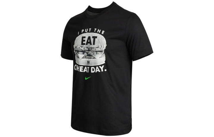 Nike Nike T Shirts Men's Black Crew Neck Moderate Straight Fit