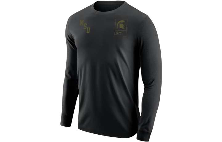 Nike Nike Michigan State Olive Pack Men's Nike College Long Sleeve T Shirt