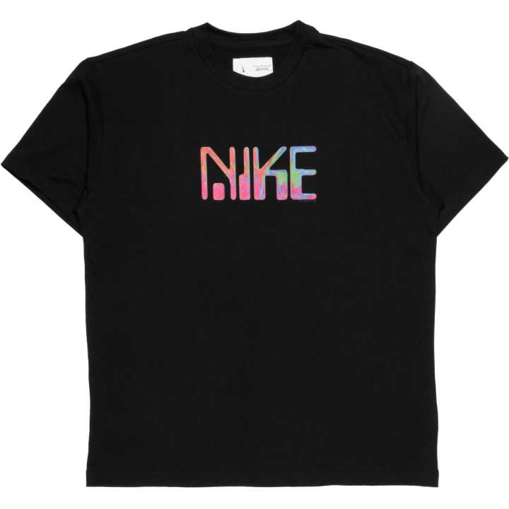 Nike Nike T Shirts Men's Black Crew Neck Moderate Straight Fit
