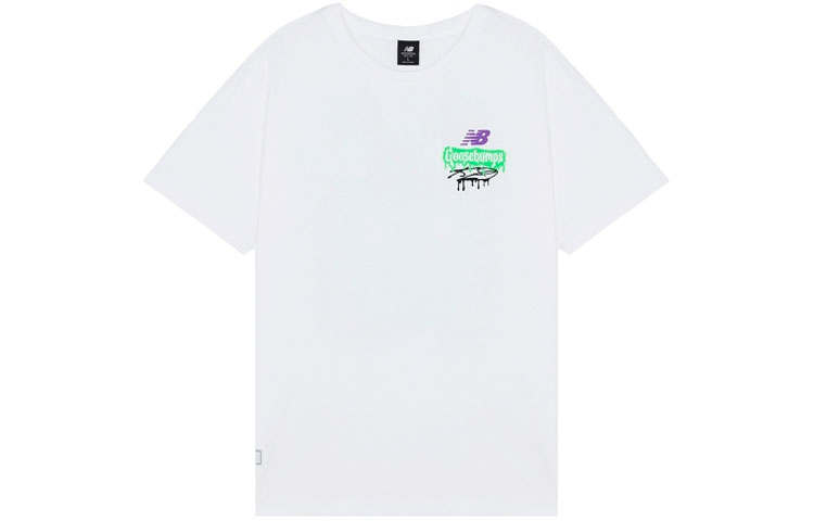New Balance New Balance New Balance Hoops KL2 Goosebumps T Shirts Men's White Crew Neck Moderate Straight Fit