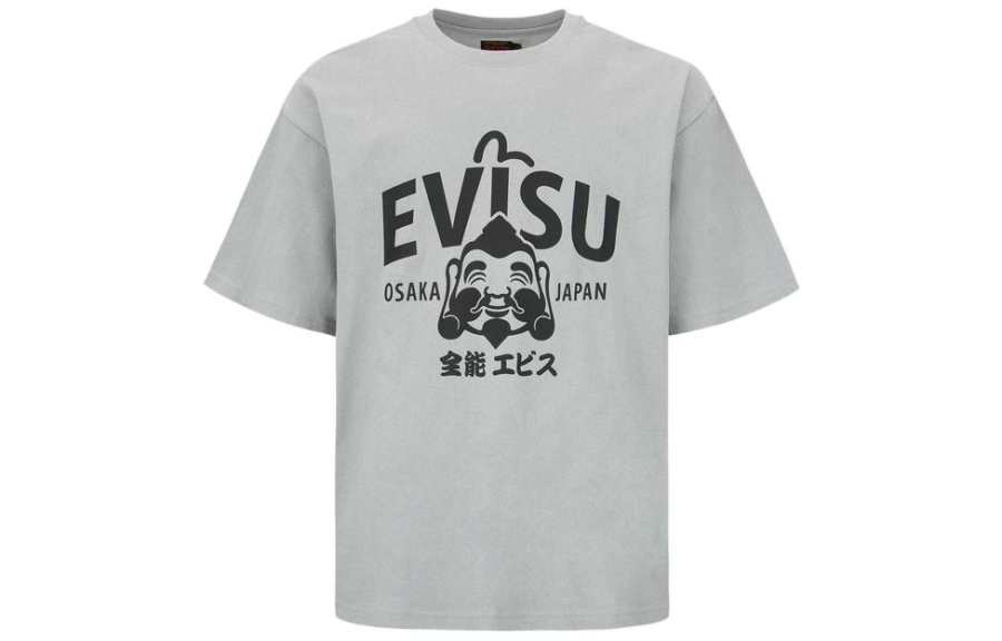 EVISU T Shirts Men's Crew Neck Moderate Straight Fit