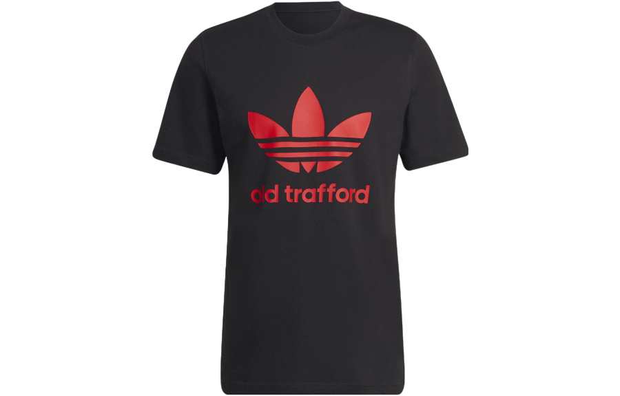 Adidas Originals T Shirts Men's Black Crew Neck Moderate Straight Fit