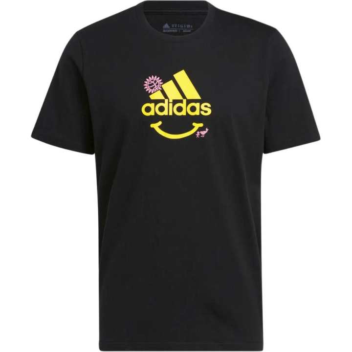 Adidas Adidas T Shirts Men's Black Crew Neck Moderate Straight Fit