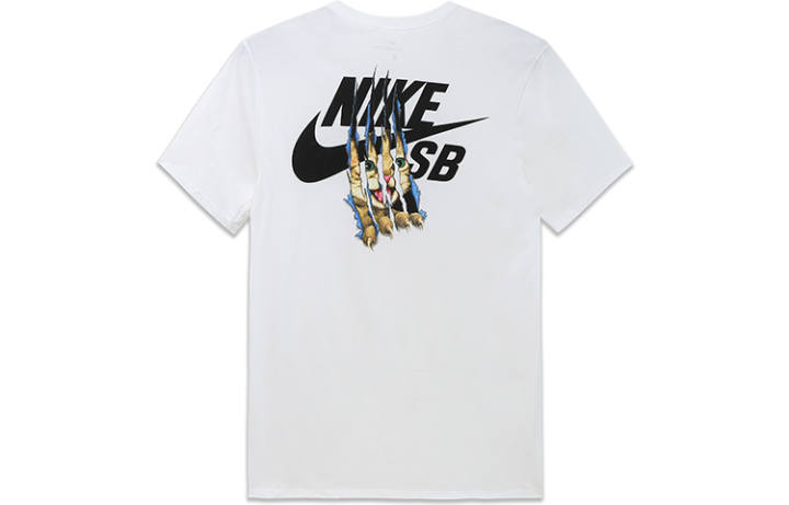 Nike Nike T Shirts Men's White Crew Neck Moderate Straight Fit
