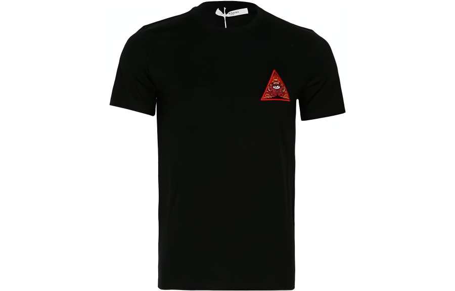 Givenchy Givenchy T Shirts Men's Black Crew Neck Moderate Straight Fit
