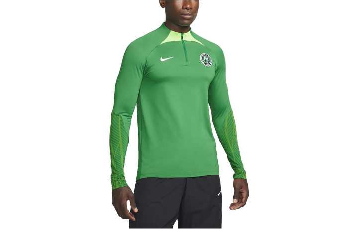 Nike Nike T Shirts Men's Green Stand Collar Moderate Straight Fit