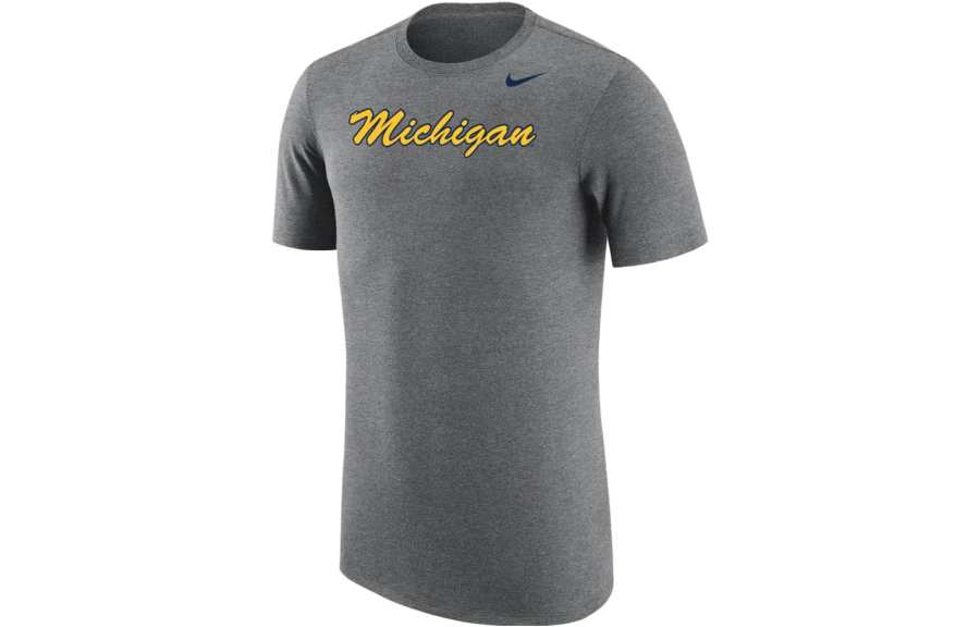 Nike Nike NCAA SS23 T Shirts Men's Gray Crew Neck Moderate Straight Fit