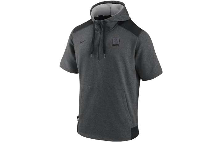 Nike Nike T Shirts Men's Dark Gray Hooded Moderate Straight Fit