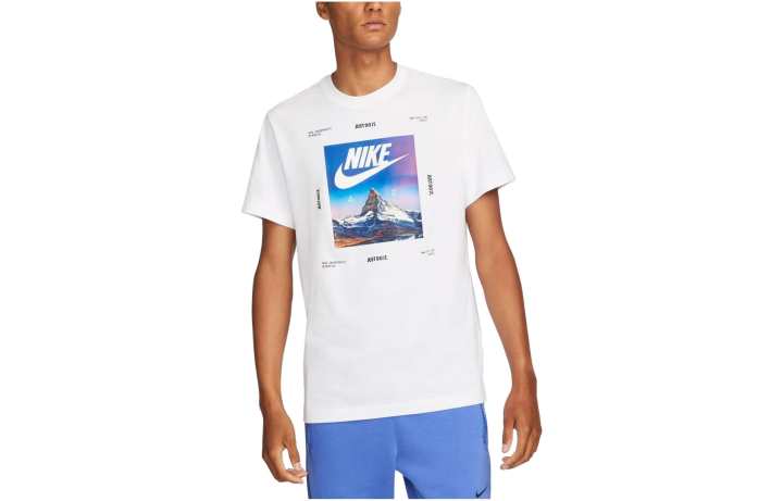 Nike Nike T Shirts Men's White Crew Neck Moderate Straight Fit