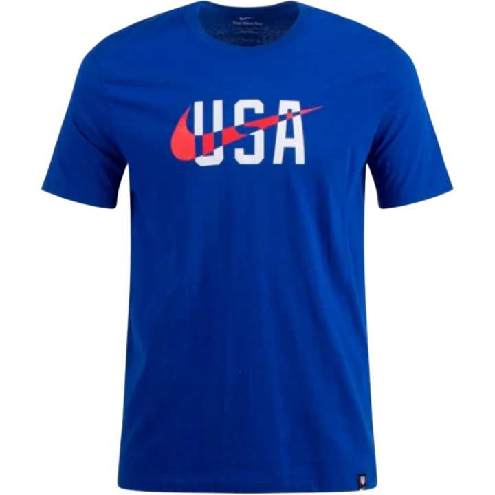 Nike Nike T Shirts Men's Blue Crew Neck Moderate Straight Fit