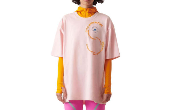 Adidas Adidas T Shirts Unisex Pink Crew Neck Moderate Straight Fit