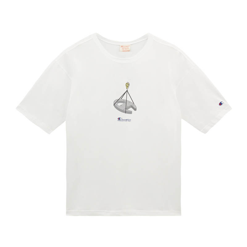 Champion T Shirts Unisex Crew Neck Moderate Straight Fit