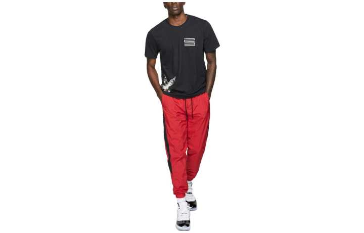 Jordan Jordan T Shirts Men's Black Crew Neck Moderate Straight Fit