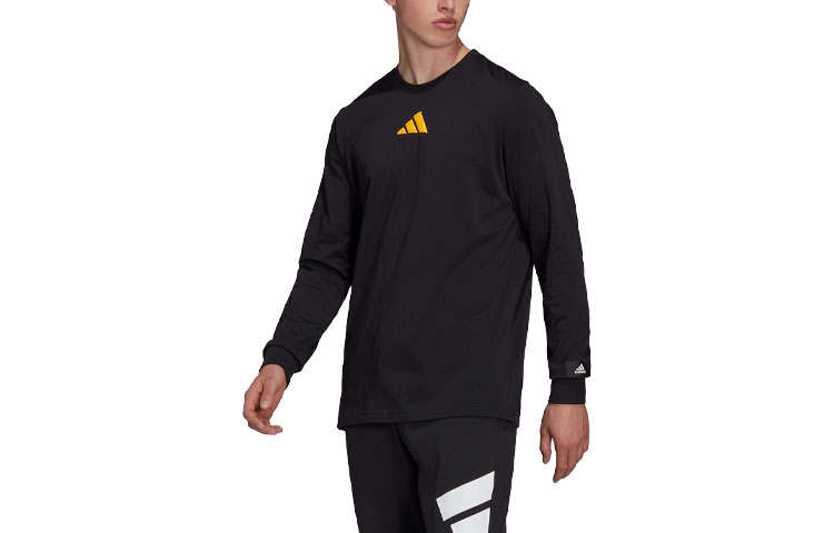 Adidas Adidas T Shirts Men's Black Crew Neck Moderate Heavyweight