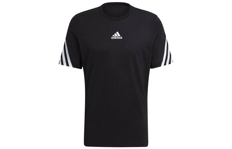 Adidas Adidas T Shirts Men's Black Crew Neck Moderate Straight Fit