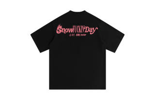 Snowday T Shirts Unisex Black Brown Crew Neck Moderate Straight Fit