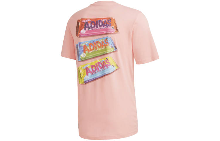 Adidas Adidas T Shirts Men's Pink Crew Neck Moderate Straight Fit