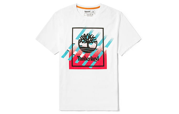 Timberland T Shirts Men's White Crew Neck Moderate Other