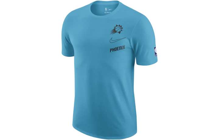 Nike Nike T Shirts Men's Blue Crew Neck Moderate Straight Fit