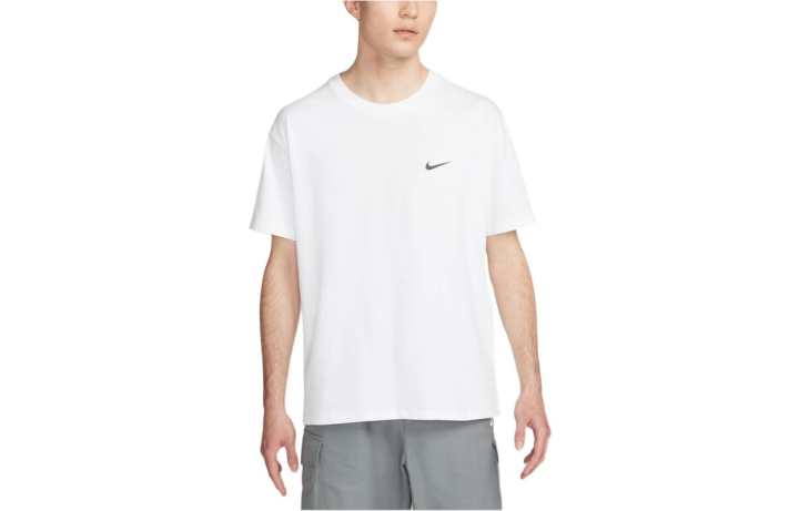 Nike Nike T Shirts Men's White Crew Neck Moderate Straight Fit