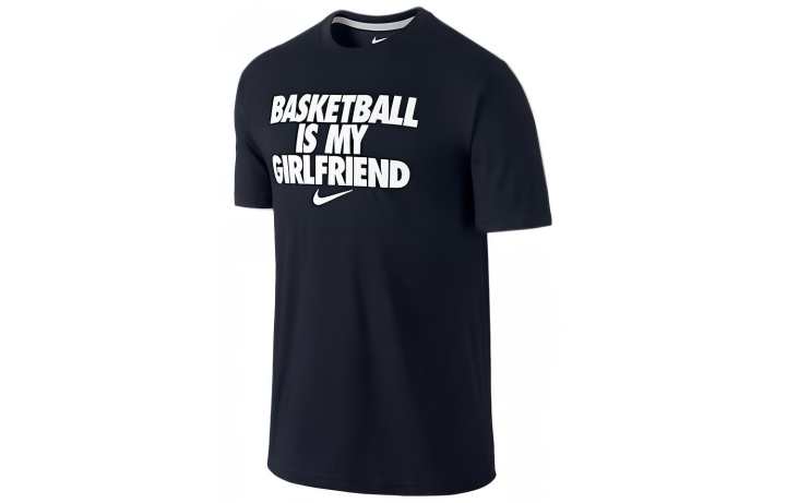Nike Nike T Shirts Men's Black Crew Neck Moderate Straight Fit