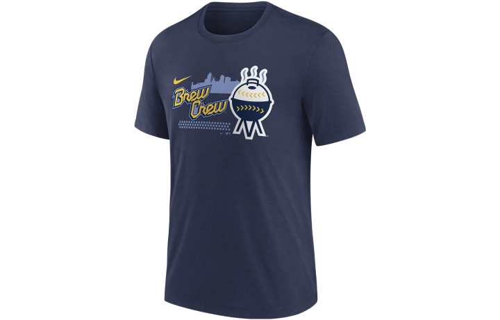 Nike Nike T Shirts Men's Blue Crew Neck Moderate
