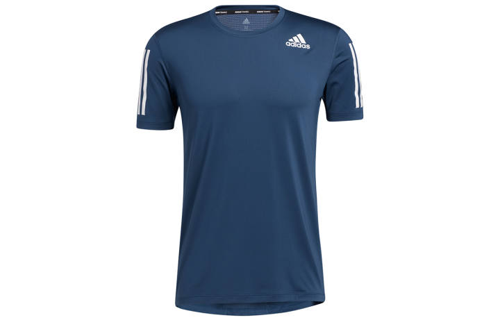 Adidas Adidas T Shirts Men's Navy Blue Crew Neck Moderate Straight Fit