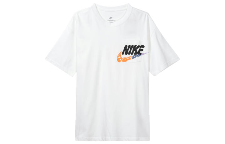 Nike Nike T Shirts Men's White Crew Neck Moderate Straight Fit