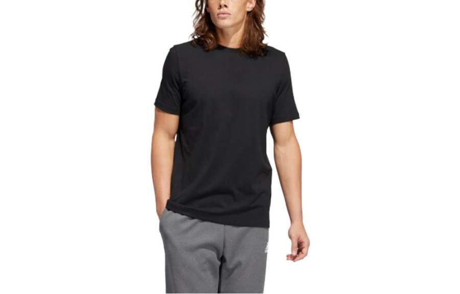 Adidas Adidas T Shirts Men's Black Crew Neck Moderate Straight Fit