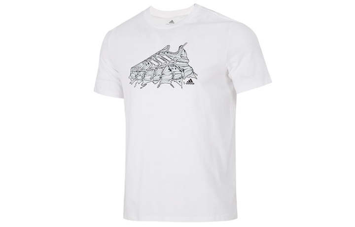 Adidas Adidas T Shirts Men's White Crew Neck Moderate