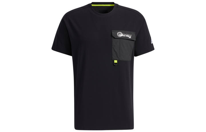 Adidas Adidas T Shirts Men's Black Crew Neck Moderate Straight Fit