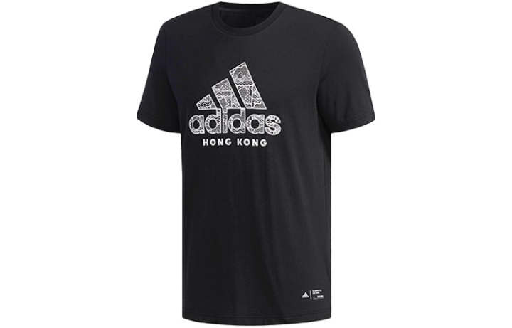 Adidas Adidas T Shirts Men's Black Crew Neck Moderate Straight Fit