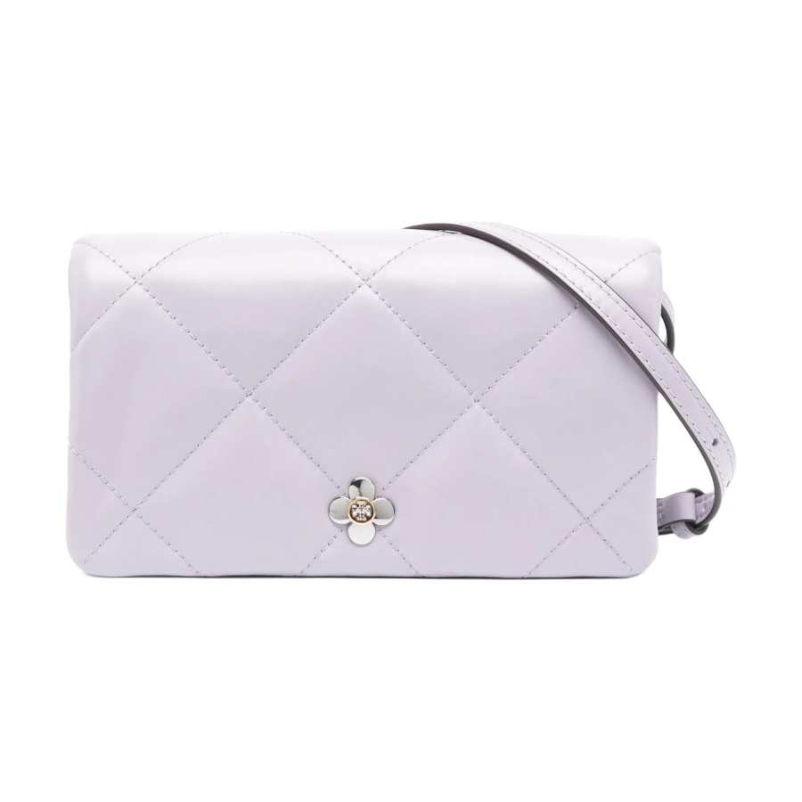TORY BURCH Kira Leather Wallet Women's Purple