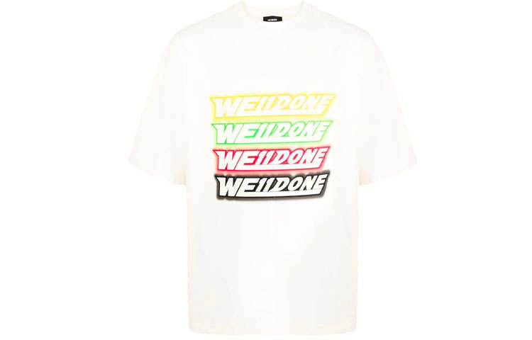 WE11DONE WE11DONE Repeated Logo Print T shirt