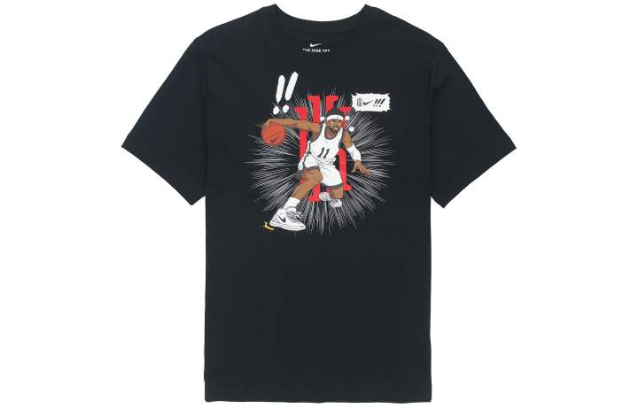 Nike Nike T Shirts Men's Black Crew Neck Moderate Straight Fit