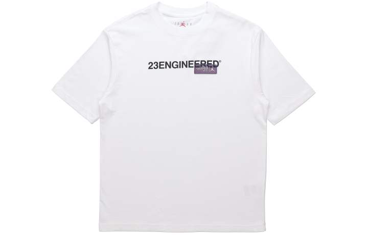 Jordan Jordan T Shirts Men's White Crew Neck Moderate Straight Fit