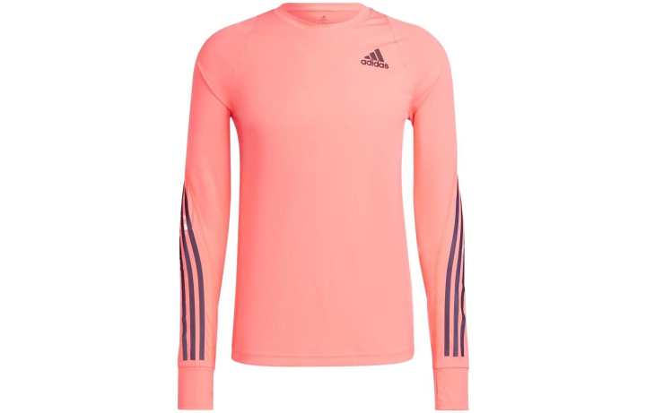 Adidas Adidas T Shirts Men's Orange Crew Neck Moderate Straight Fit