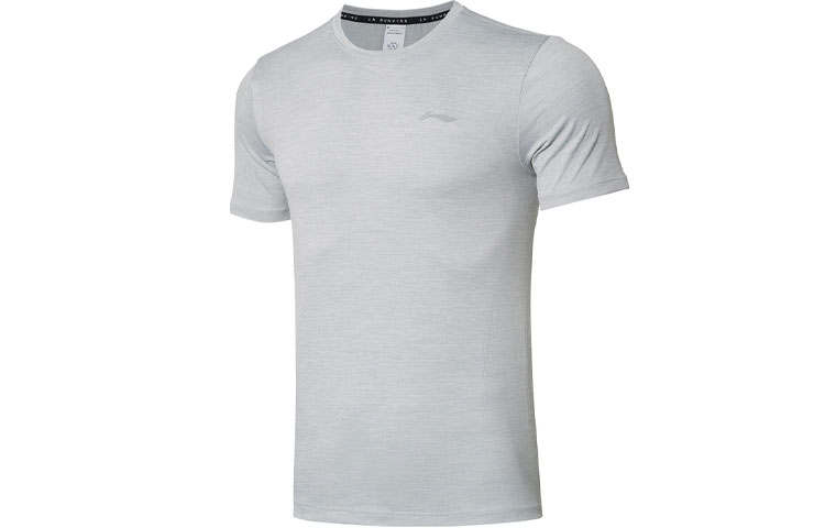 Li-Ning Li Ning Running Collection T Shirts Men's Crew Neck Moderate Straight Fit