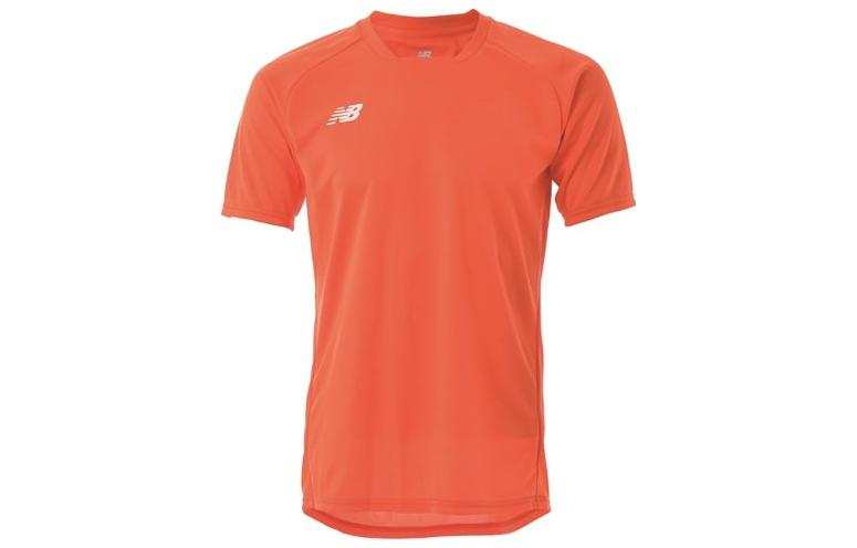 New Balance New Balance T Shirts Men's Orange Crew Neck Moderate Straight Fit