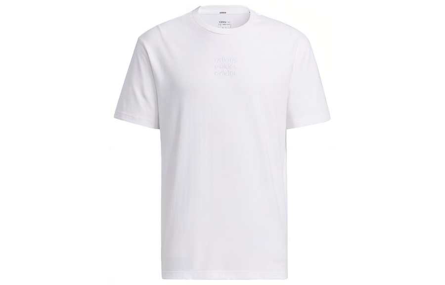 Adidas Neo T Shirts Men's White Crew Neck Moderate Straight Fit