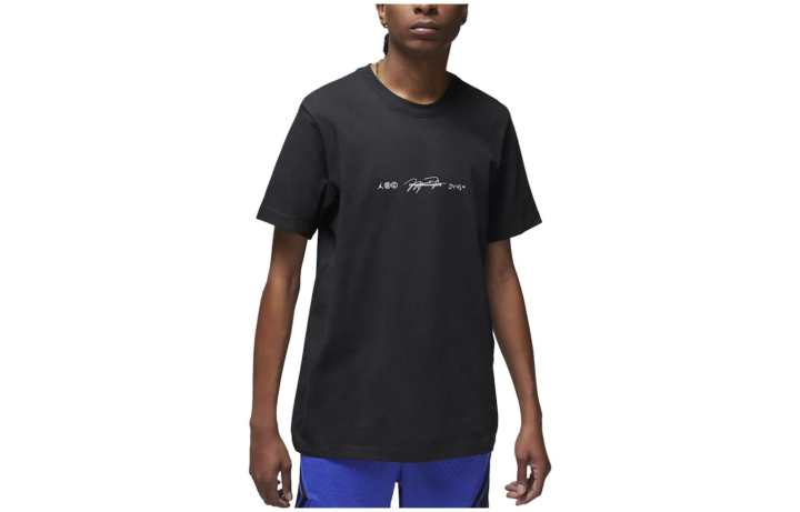 Nike Nike T Shirts Men's Black Crew Neck Moderate Straight Fit