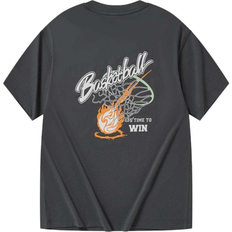 PEAK Basketball Culture Collection Sports Lifestyle Collection T Shirt Men's Dark Gray