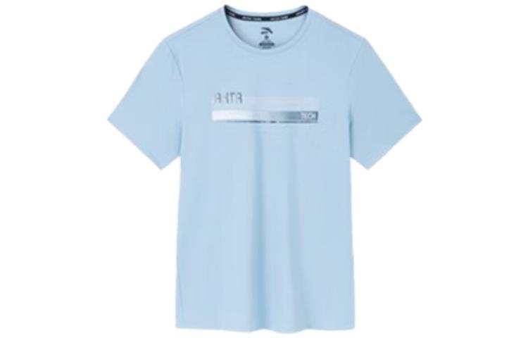 ANTA Variety Training Collection T Shirts Men's Yoo Blue Crew Neck Moderate Straight Fit