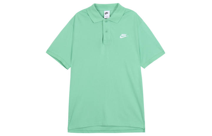 Nike Nike T Shirts Men's Green Yellow Polo Collar Moderate Straight Fit