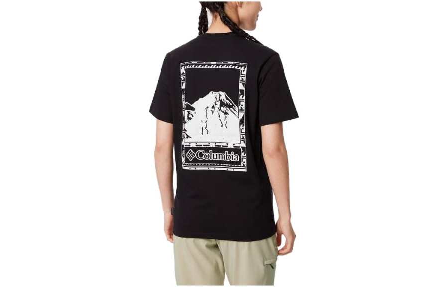 Columbia Drop Shoulder Sleeve T-Shirt Unisex Black