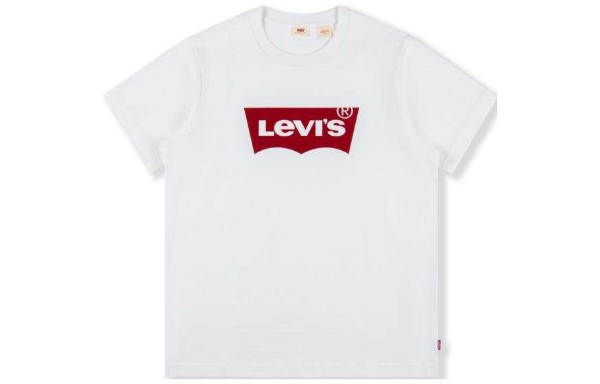 Levis T Shirts Men's White Crew Neck Moderate Straight Fit