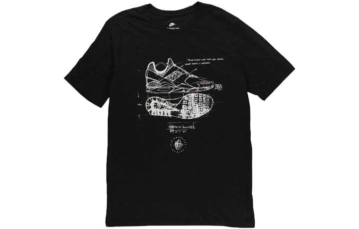 Nike Nike T Shirts Men's Black Crew Neck Moderate Straight Fit