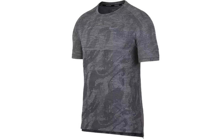 Nike Nike T Shirts Men's Gray Crew Neck Moderate Straight Fit