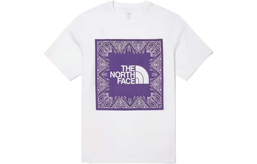 THE NORTH FACE T Shirt Unisex White Purple