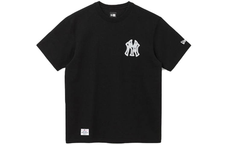 New Era T Shirts Unisex Black Crew Neck Moderate Straight Fit
